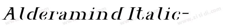 Alderamind Italic字体转换